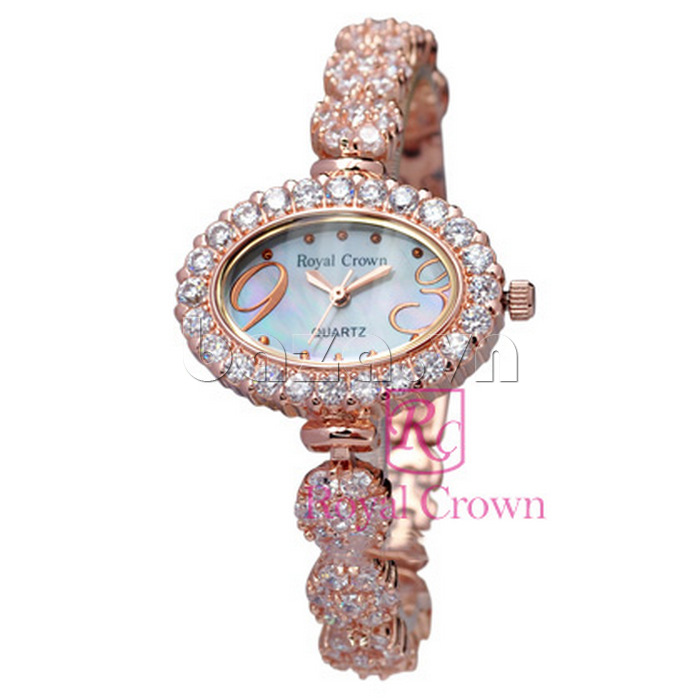 Đồng hồ nữ Royal Crown 3807 gắn đá cao cấp màu sắc đẹp đẽ 