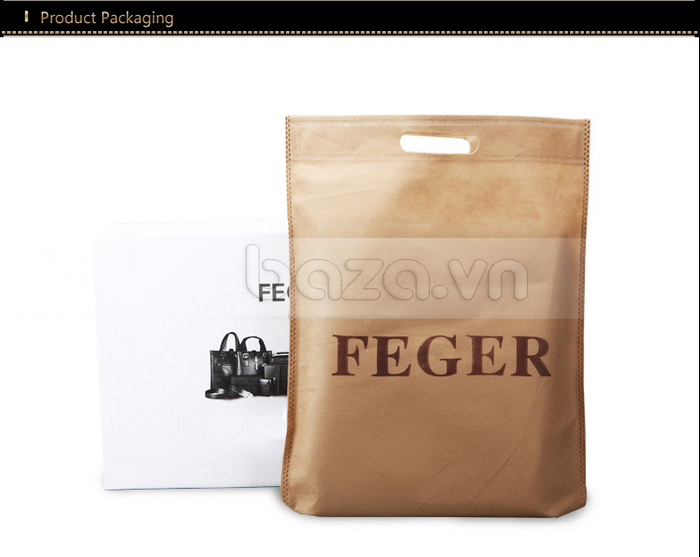Túi da nam Feger FG056 Tinh tế đến từng chi tiết, túi xách ấn tượng