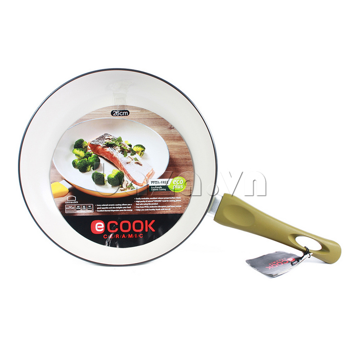 Chảo sứ E-cook Ceramic đa dụng Lock&Lock 26cm LEC2263 sáng đẹp