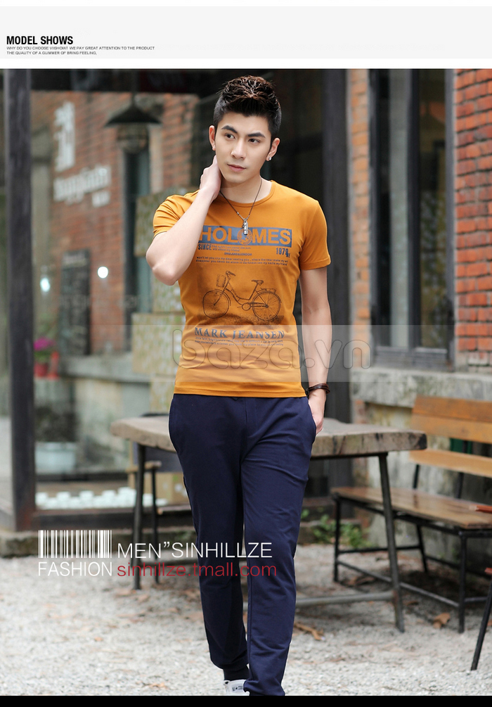 Áo T-shirt nam Sinhillze tay ngắn kiểu Hàn Quốc mầu sắc sang trọng 