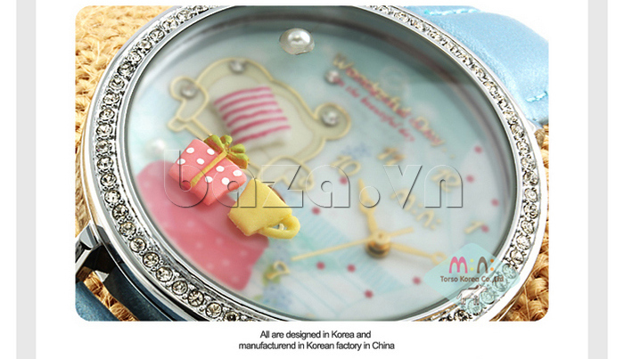 Đồng hồ nữ Mini MNS907 Wonderful Day họa tiết gốm đáng yêu 