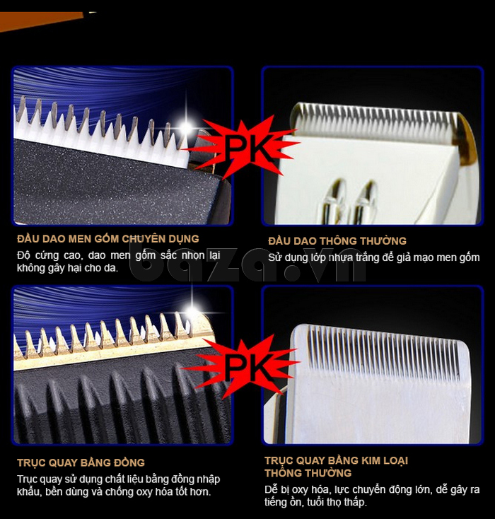 Tông đơ cắt tóc Pritech PR-1510 hơn hẳn các loại tông đơ cắt tóc thông thường