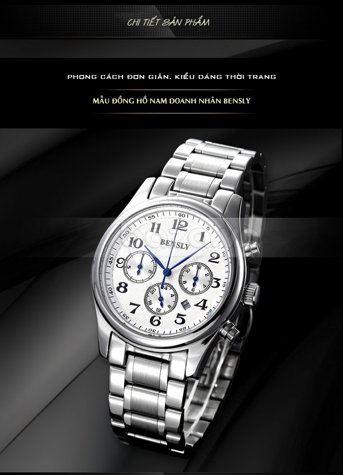 Đồng hồ đeo tay nam BENSLY Thụy Sỹ chính hãng