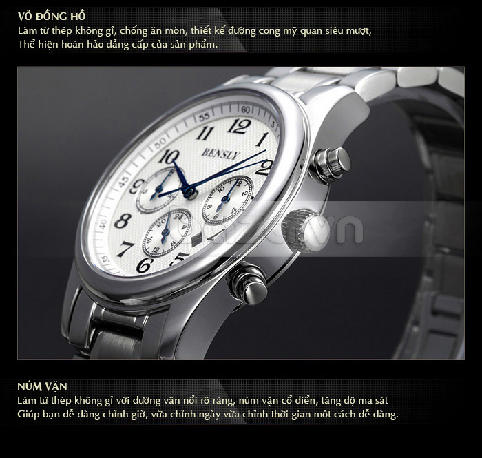 Đồng hồ đeo tay nam BENSLY Thụy Sỹ hoàn hảo