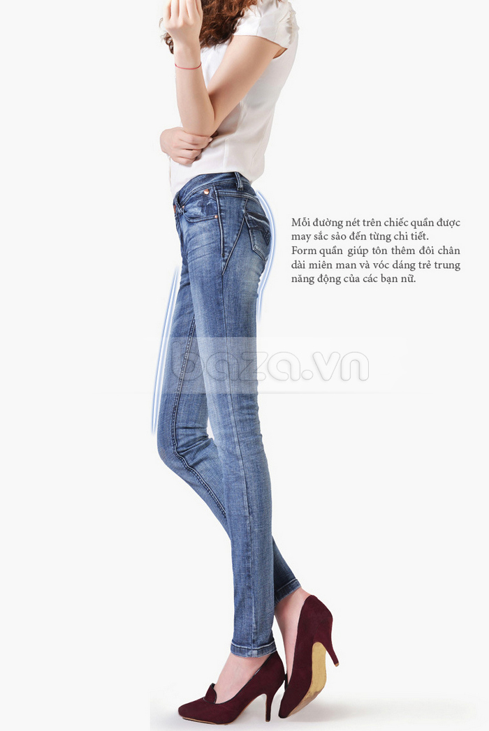 Quần Jeans nữ Bulkish thiết kế hiện đại tạo dáng trẻ trung, cuốn hút
