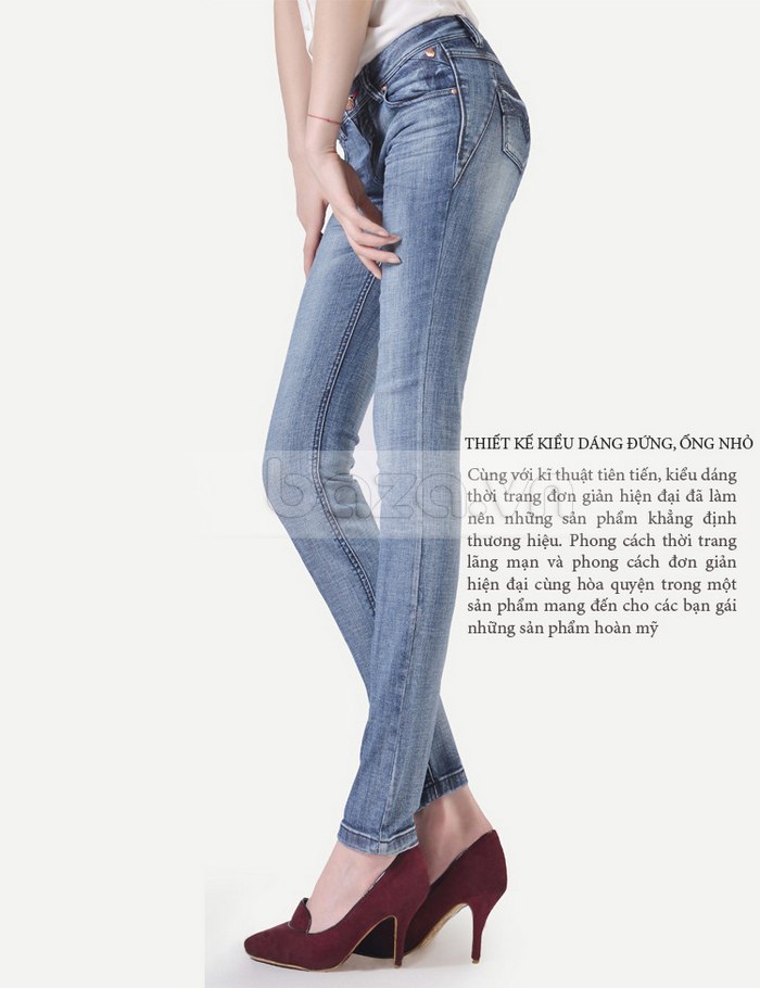 Quần Jeans nữ Bulkish thiết kế hiện đại tạo dáng trẻ trung, đẹp