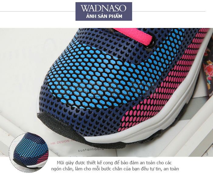 thiết kế mũi cong dễ dàng di chuyển của giày giày thể thao nữ Wadnaso