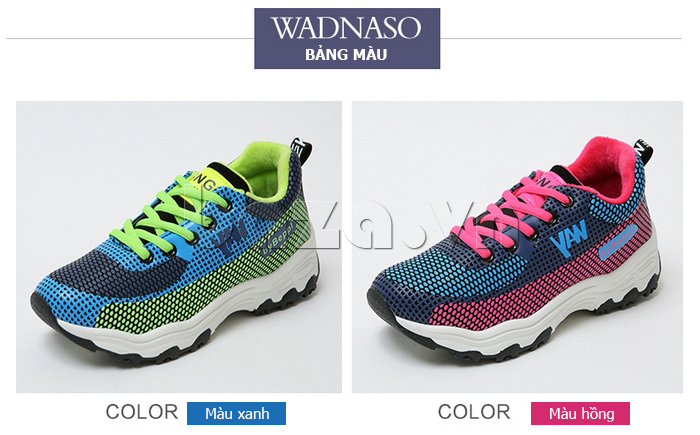 giày thể thao nữ Wadnaso nhiều màu sắc