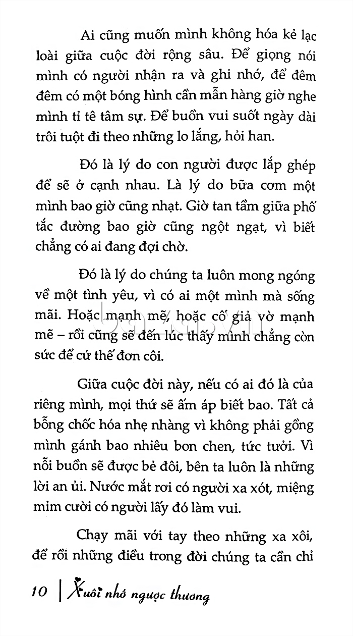 Xuôi nhớ ngược thương sách tình yêu sâu sắc