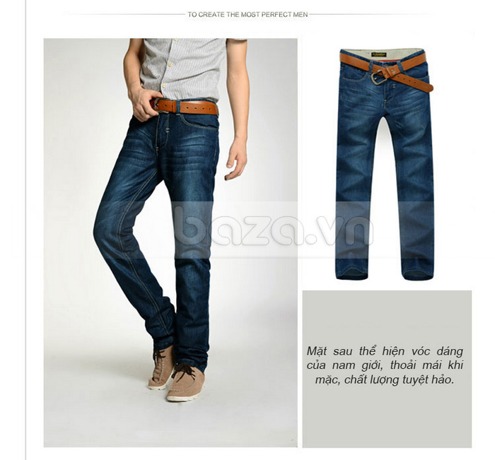 quần jeans nam Hehondies ống đứng cổ điển sử dụng chất liệu cao cấp