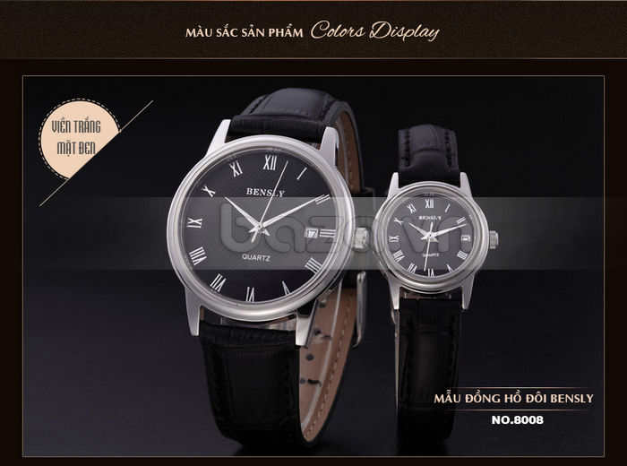 Đồng hồ nam thương hiệu Bensly Thụy Sỹ 8008 phong cách