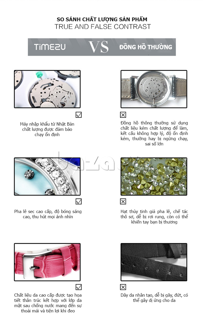Đồng hồ nữ Time2U 91-19017-31001 thời trang