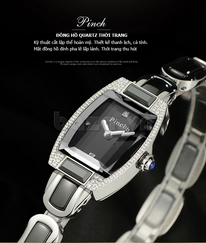 Đồng hồ nữ " Đồng hồ lắc tay nữ thời trang cao cấp Pinch J7001L  "  thanh lịch cá tính