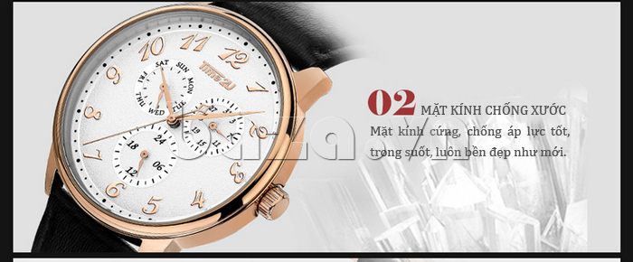 Đồng hồ nam dây da Time2U phong cách lịch lãm chất lượng