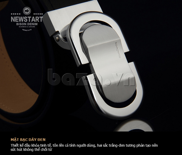dây lưng nam Bison Denim N70909 thiết kế đầu khóa tôn lên cá tính người dùng