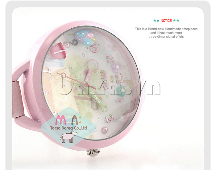 Đồng hồ nữ Mini MN961 thế giới sắc màu sắc hồng ngọt ngào như kẹo thơm 