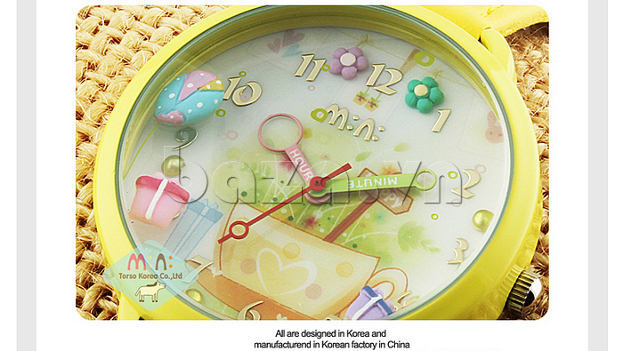 Đồng hồ nữ Mini MN961 thế giới sắc màu họa tiết đầy màu sắc đẹp và cuốn hút