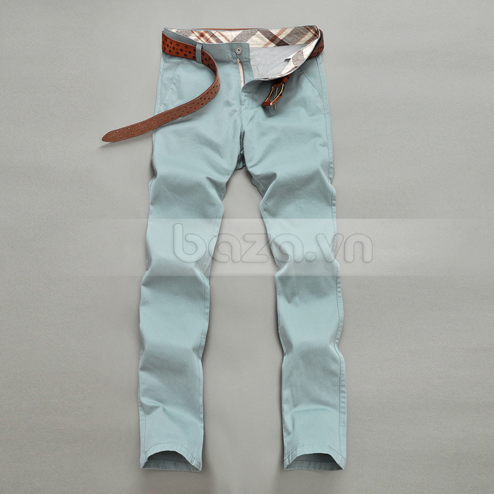 quần Kaki nam Le Hondies phong cách Casual màu xanh nhạt mang đến style mới