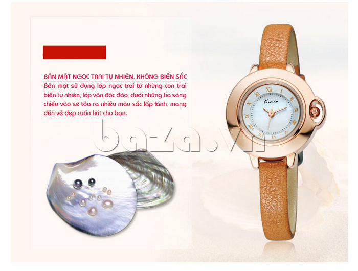 Đồng hồ nữ Kimio ZW515S bề mặt ngọc trai tự nhiên 
