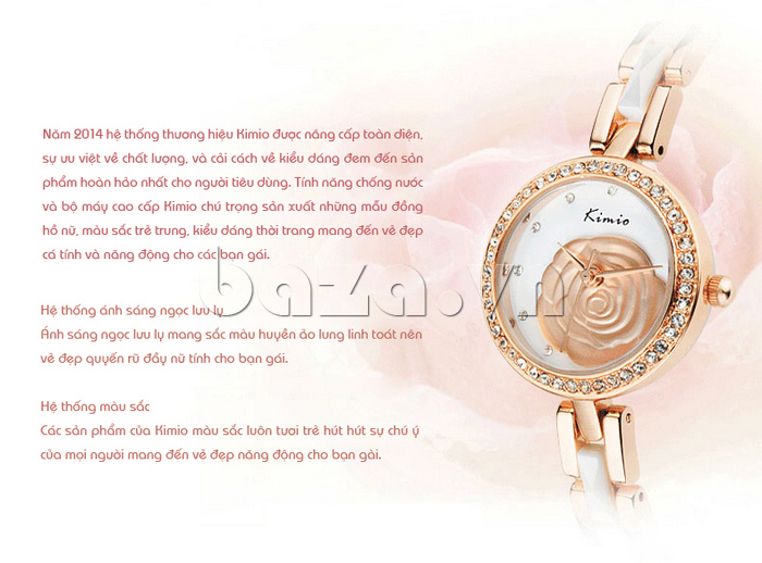 Đồng hồ nữ Kimio ZW515S thiết kế trẻ trung 