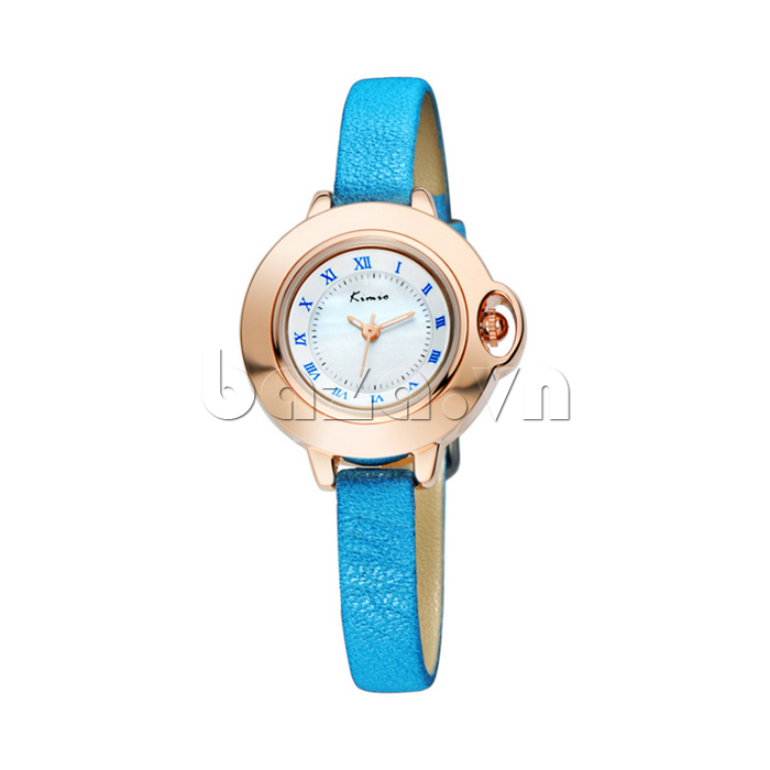 Đồng hồ nữ Kimio ZW515S dây và mặt màu xanh cá tính 