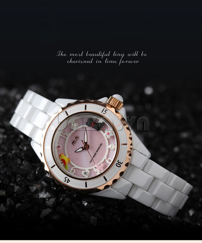 Đồng hồ nữ Mini MN1095 dây gốm mang mùa xuân về bên cạnh bạn cùng tỏa sáng 
