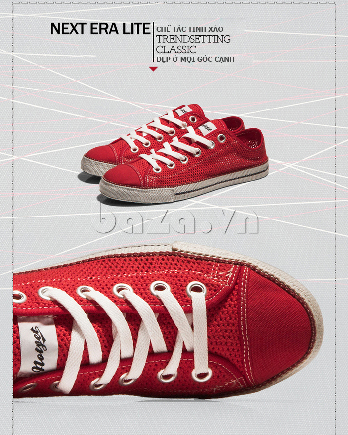  giày vải nam Notyet NY-SY4151 màu đỏ ấn tượng
