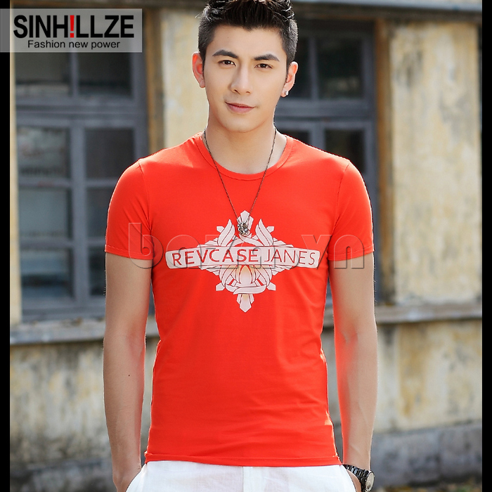 Áo T-shirt nam thời trang Sinillze 5903 màu đỏ nổi bật 