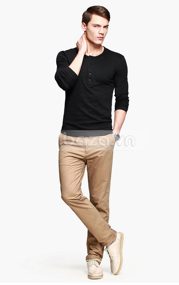 Baza.vn: T-Shirt nam dài tay K-Jeans ST-807 giúp bạn phong cách hơn 