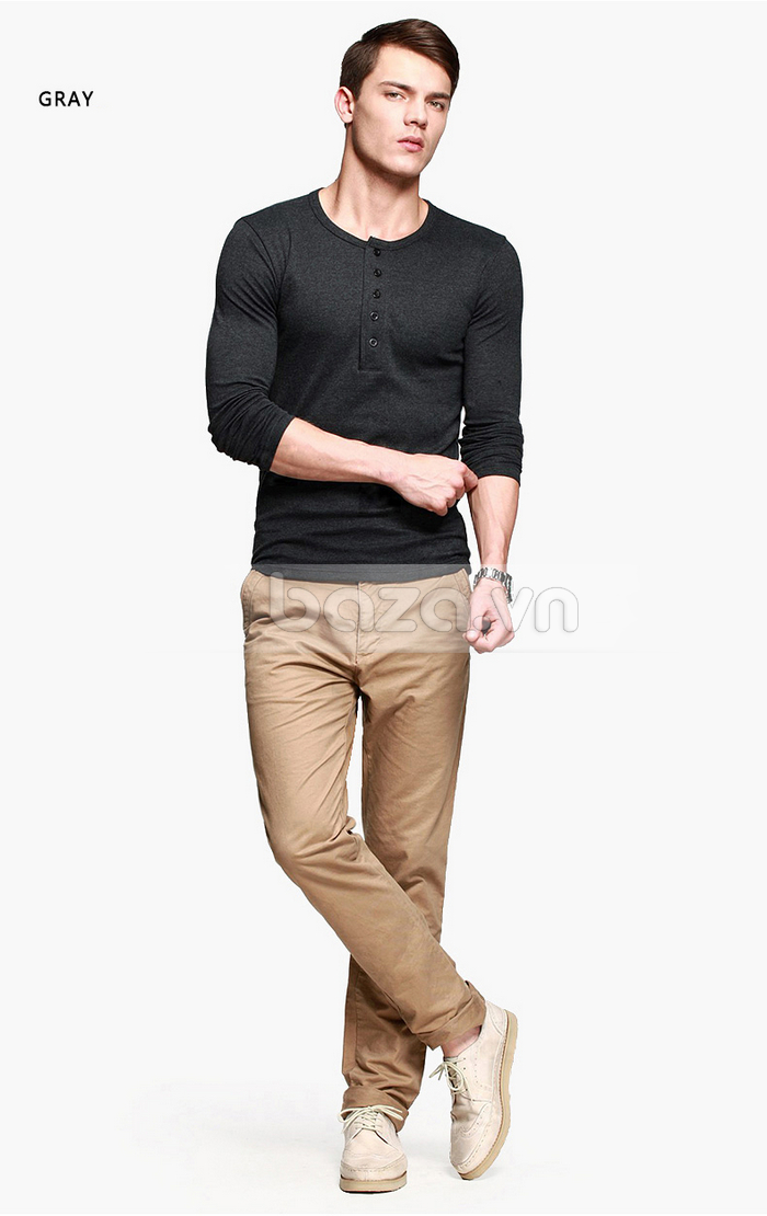 Baza.vn: T-Shirt nam dài tay K-Jeans ST-807 