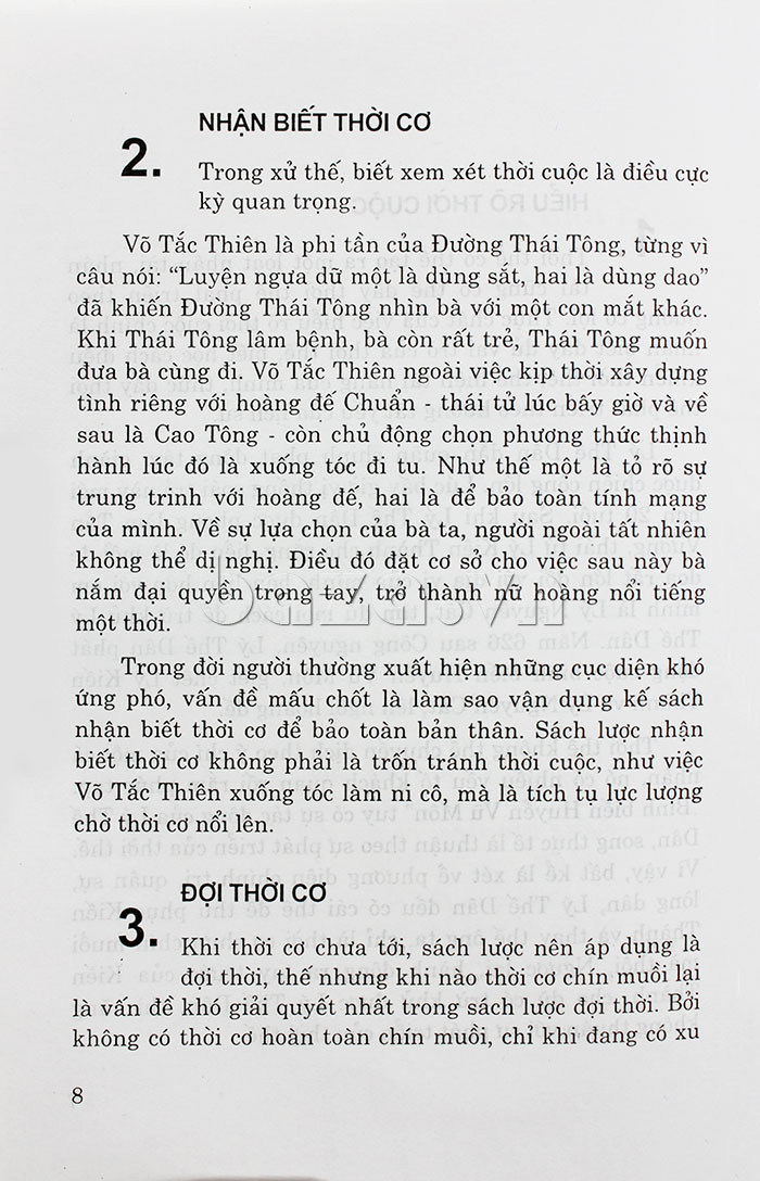 Trích đoan 2 " nhận biết thời cơ Sách sống đẹp " 365 sách lược xử thế  "