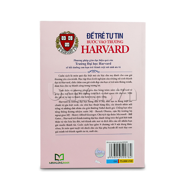 Cuốn sách  Để trẻ tự tin bước vào trường HARVARD là cuốn sách hot