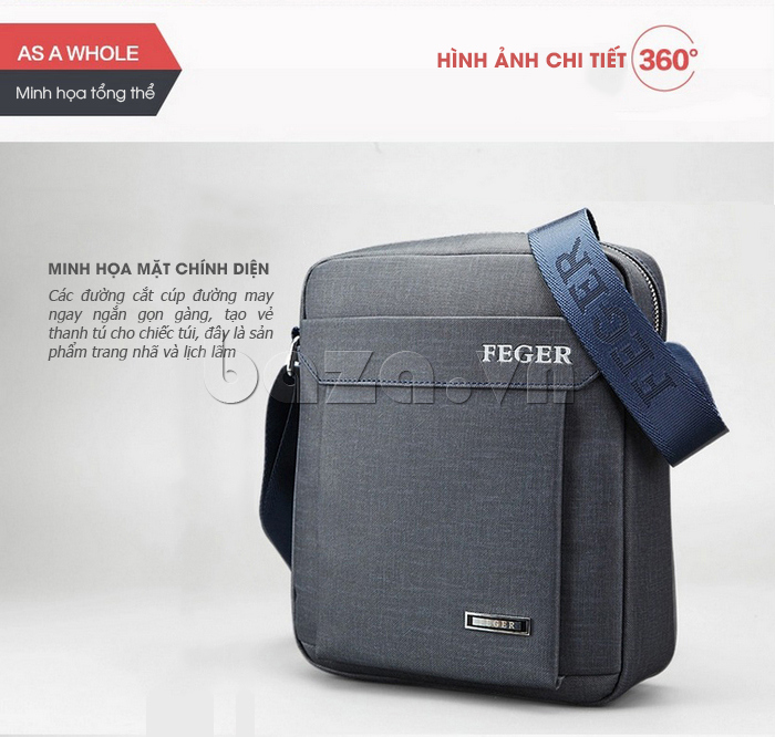 Bộ túi ví nam thời trang Feger 8106 thiết kế đẳng cấp