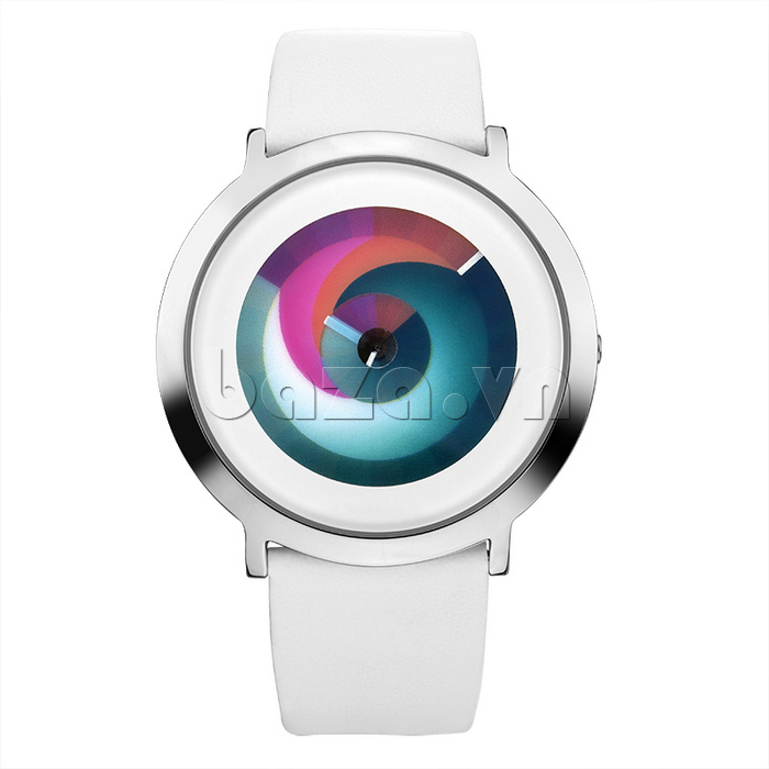 Đồng hồ thời trang Time2U sáng tạo dây da trắng