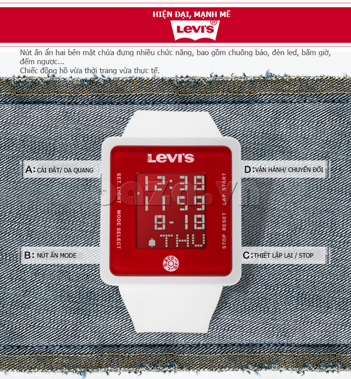 Đồng hồ thể thao Levis LTH08 Cá tính ấn tượng