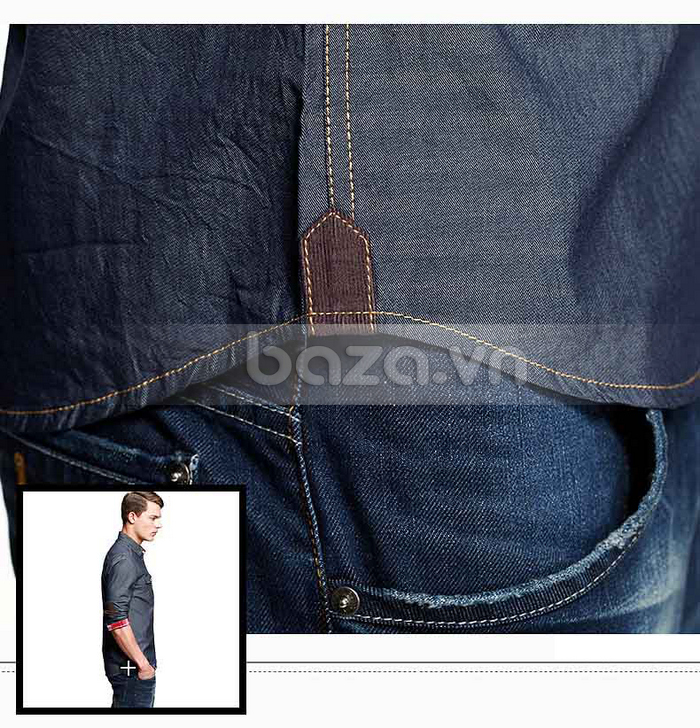 Baza.vn: Áo sơ mi nam thu đông K-Jeans thời trang denim chất liệu thân thiện với da bạn 