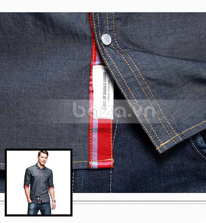 Baza.vn: Áo sơ mi nam thu đông K-Jeans thời trang denim sản phẩm bền bỉ 