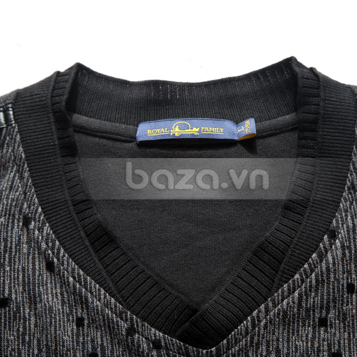 Baza.vn: Áo nam thu đông Royal Family X126E09 cổ áo tim thời trang, trẻ trung