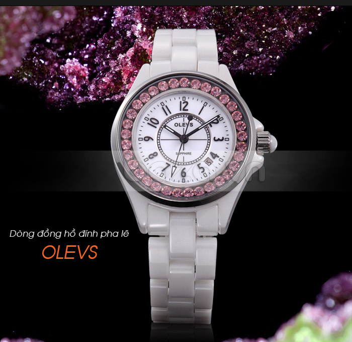 Baza.vn: Đồng hồ nữ OLEVS L54 đính pha lê