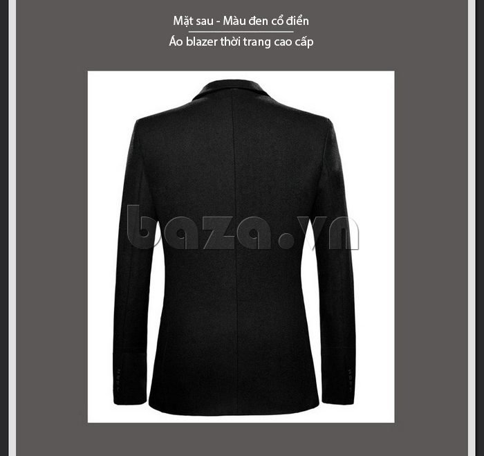 Áo vest nam lông cừu ZZN A334501 đen cổ điển