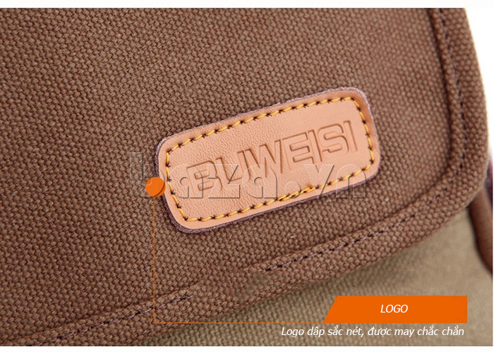 Túi vải đeo chéo Buweisi S055 dập logo sắc nét