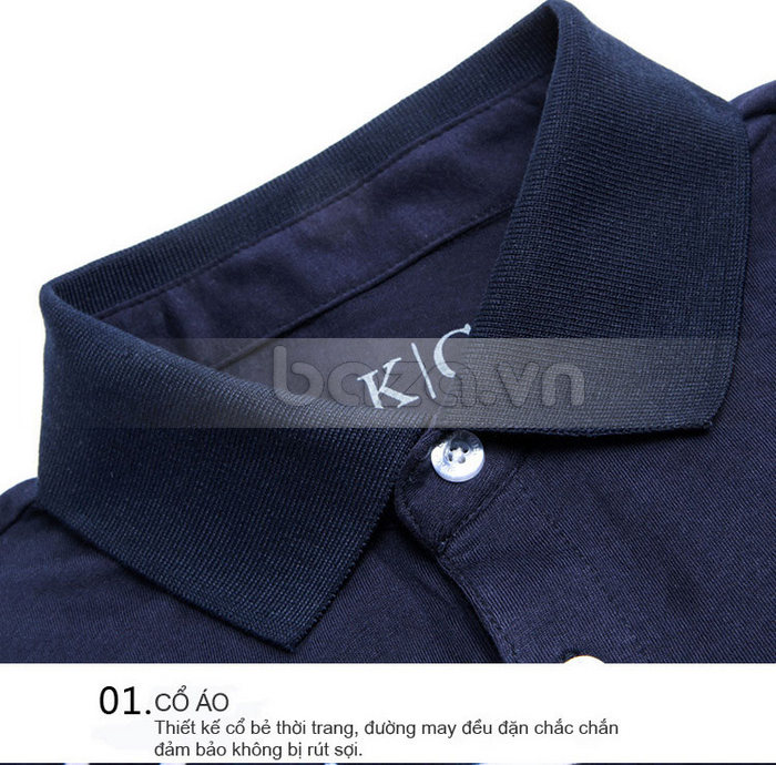 Baza.vn: T-shirt dài tay nam K-Jeans PT-7035 thiết kế cổ bẻ sang trọng