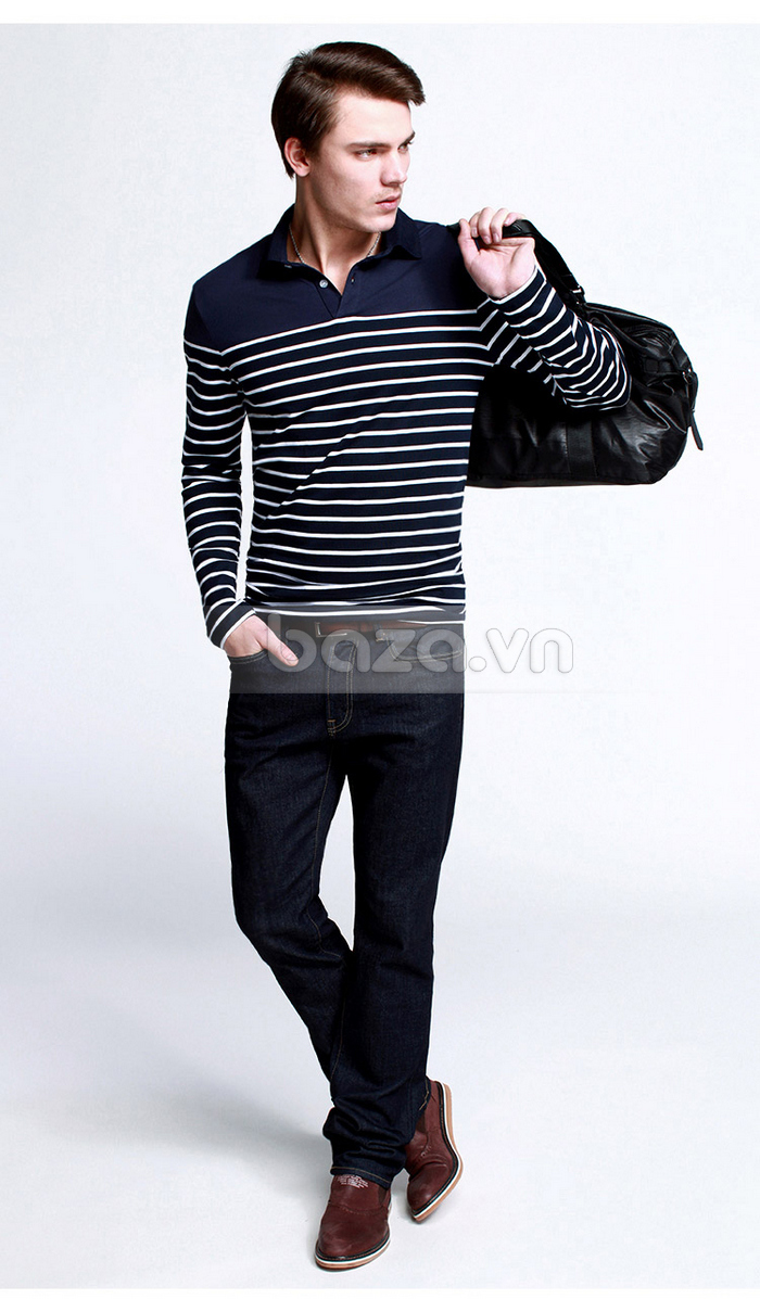 Baza.vn: T-shirt dài tay nam K-Jeans phối màu đẹp 