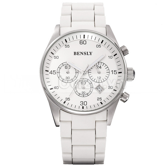 Đồng hồ nam Bensly 8011G  màu trắng