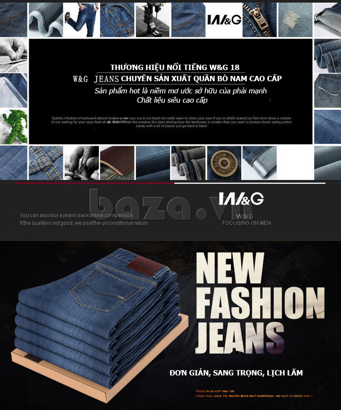 Quần jeans nam cao cấp W&G cao cấp 