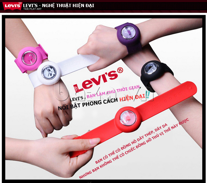 Đồng hồ nhi đồng Levis LTG06 dây đeo kiểu fun pop dây đeo mềm mại, dẻo dai 