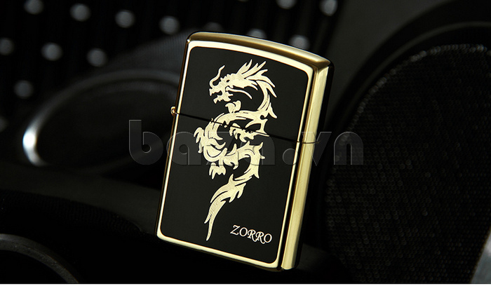Bật lửa họa tiết rồng vàng Zorro Z8307b