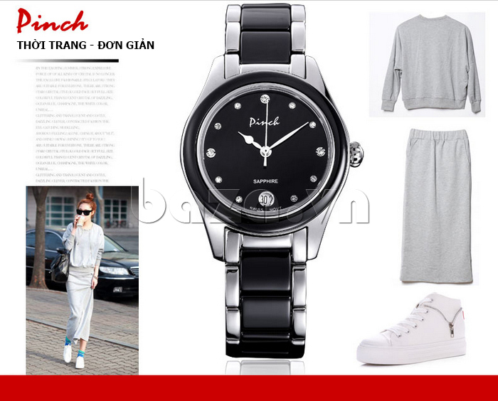Đồng hồ nữ " Đồng hồ nữ thời trang Pinch L616 "  thời trang và đơn giản