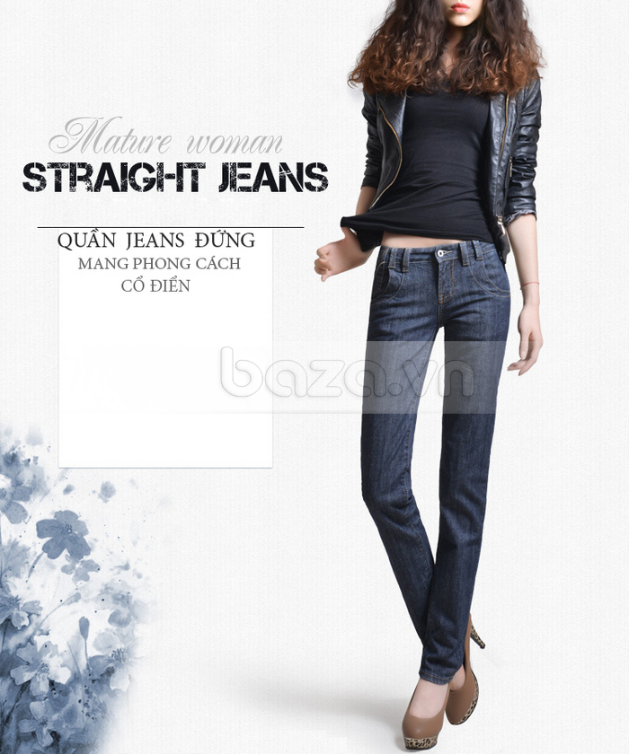 Quần Jeans nữ Bulkish ống đứng giản dị vẫn xinh tươi, gợi cảm