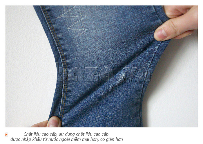 Skinny jean rách gối phong cách Hàn Quốc Goditkiss 1204 - chất liệu co giãn